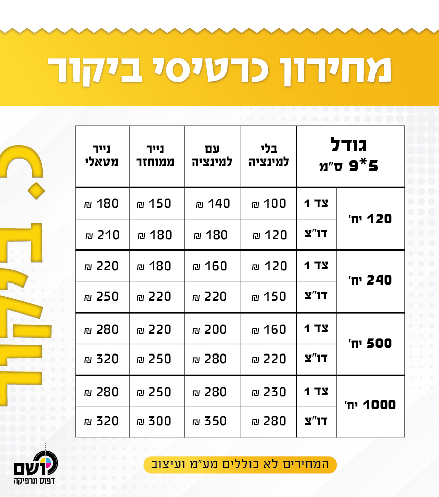 כרטיסי ביקור