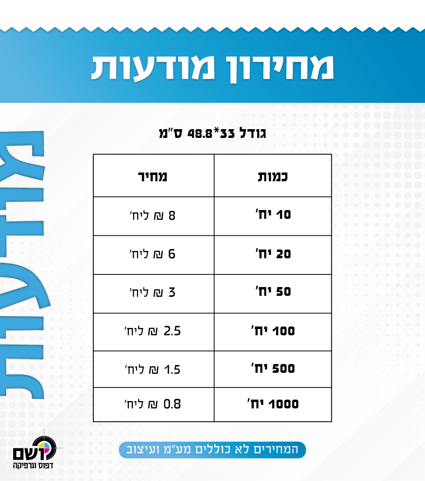 פוסטרים ומודעות - מודעות